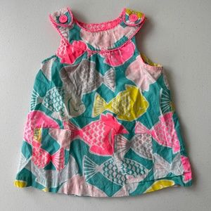 Carters 24m neon fish sleeveless dress